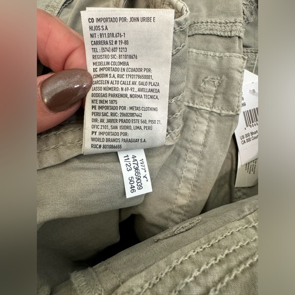 American Eagle High Rise Wide Leg Jogger Cargos Pants Size 000S - Picture 8 of 10